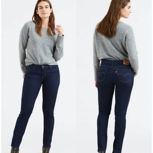 Levi’s 712 Slim Dark Wash Mid Rise Skinny Jeans